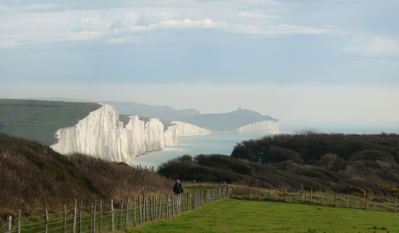 The Seven Sisters chalk cliffs, near Seaford, East Sussex<br><span class="dims">1.29 x .75 metres (4ft 2in x 2ft 5in) at 200dpi</span>